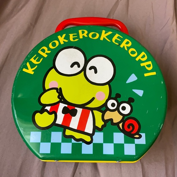 Sanrio Accessories - Vintage Sanrio 1991 Kerokerokeroppi Case With Handle